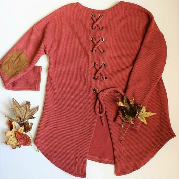 Unity Blend Sweaters - BUY 1, GET 1 50% OFF! Faux Suede Elbow Lace-up